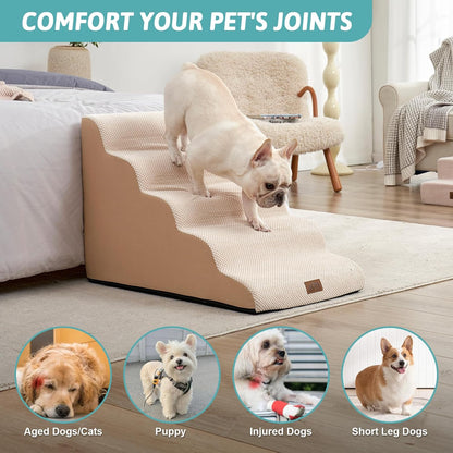 Extra Wide Dog Stairs 19.7" Width, Pet Step for Small Medium/Large Dog, Puppy or Cat, Pet Ramp for