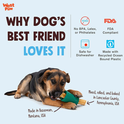WEST PAW Funnl Dog Chew Toy - Interactive Treat Toys for Dogs - Toy Fillable with Earth Animal