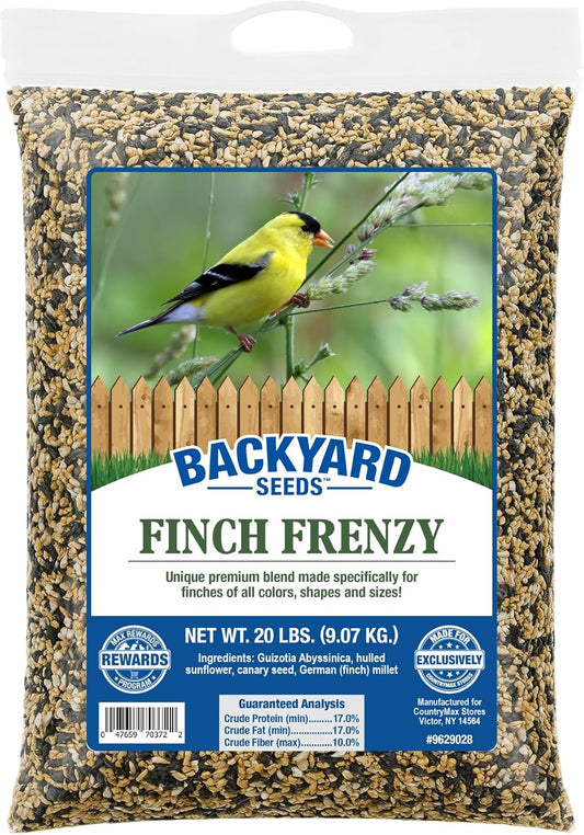Backyard Seeds Finch Frenzy Wild Bird Seed Mix - for Small Songbirds - Attracts Goldfinches, House