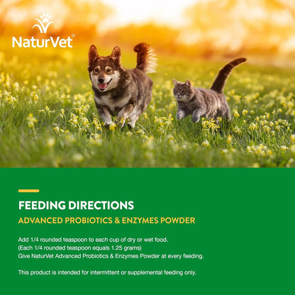 NaturVet – Advanced Probiotics & Enzymes - Plus Vet Strength PB6 Probiotic | Supports and Balances