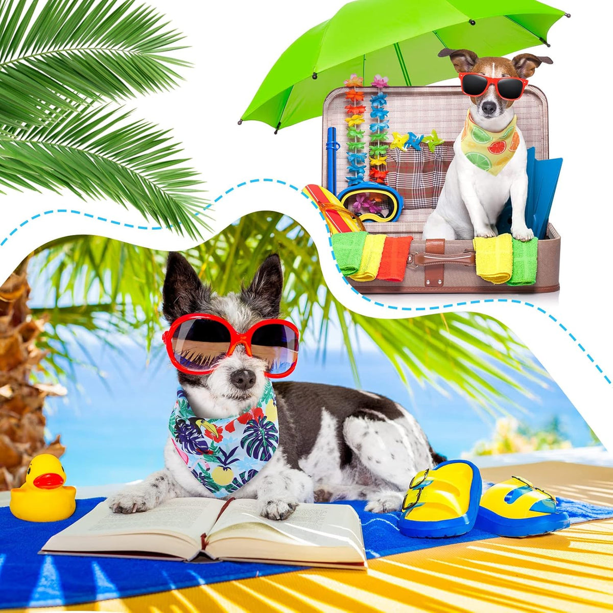 Chunful 100 Pieces Dog Bandanas Bulk Summer Pet Bandanas Pack Triangle Scarf Bib Kerchief Set for