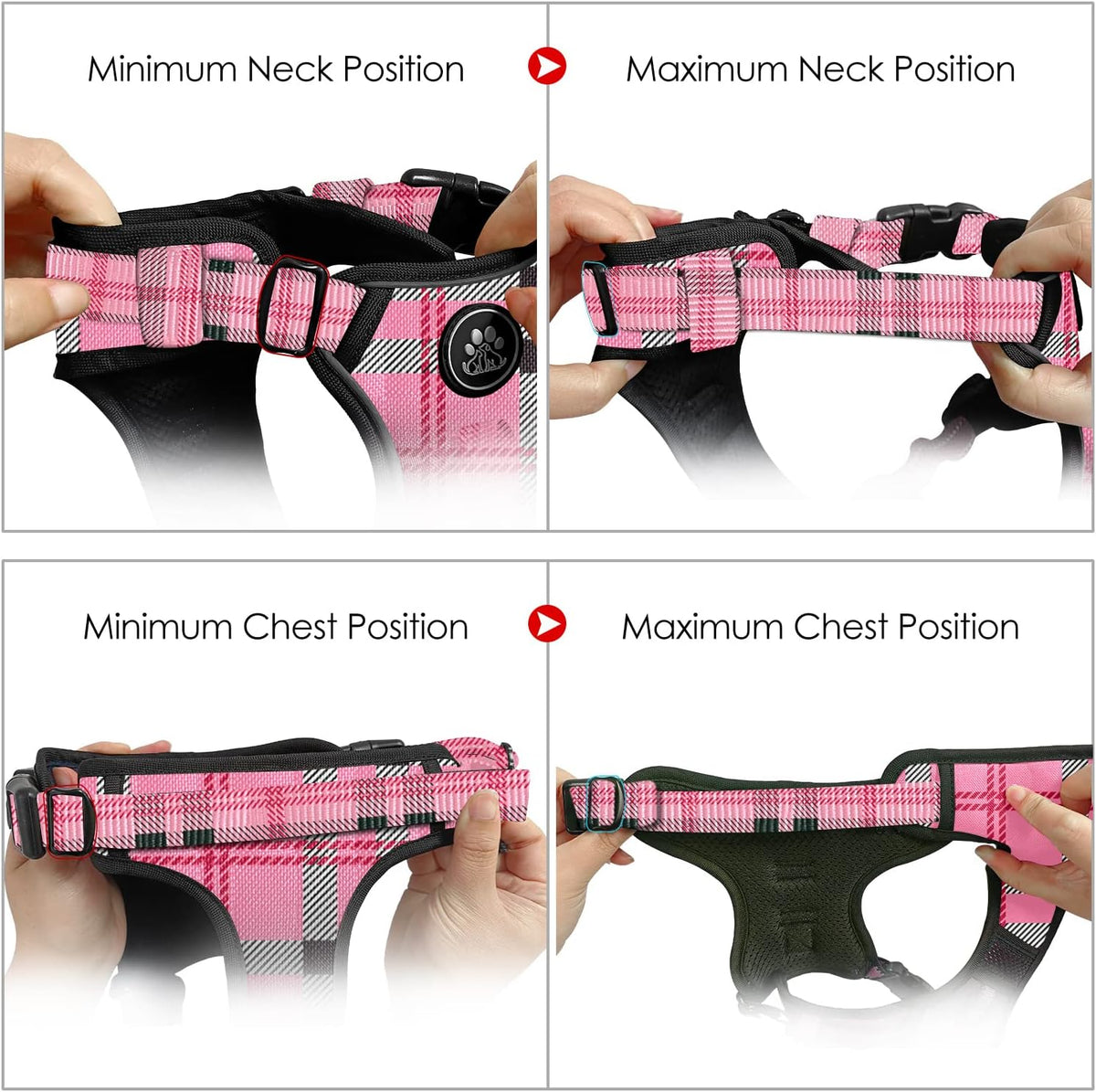 NESTROAD No Pull Dog Harness with Leash, Reflective No Choke Pet Vest Harness,Adjustable Soft
