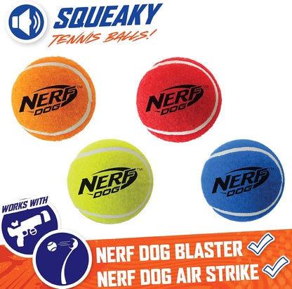 Nerf Dog 12-Piece Dog Toy Gift Set, Includes 2.5in Squeak Tennis Ball 12-Pack, Nerf Tough Material