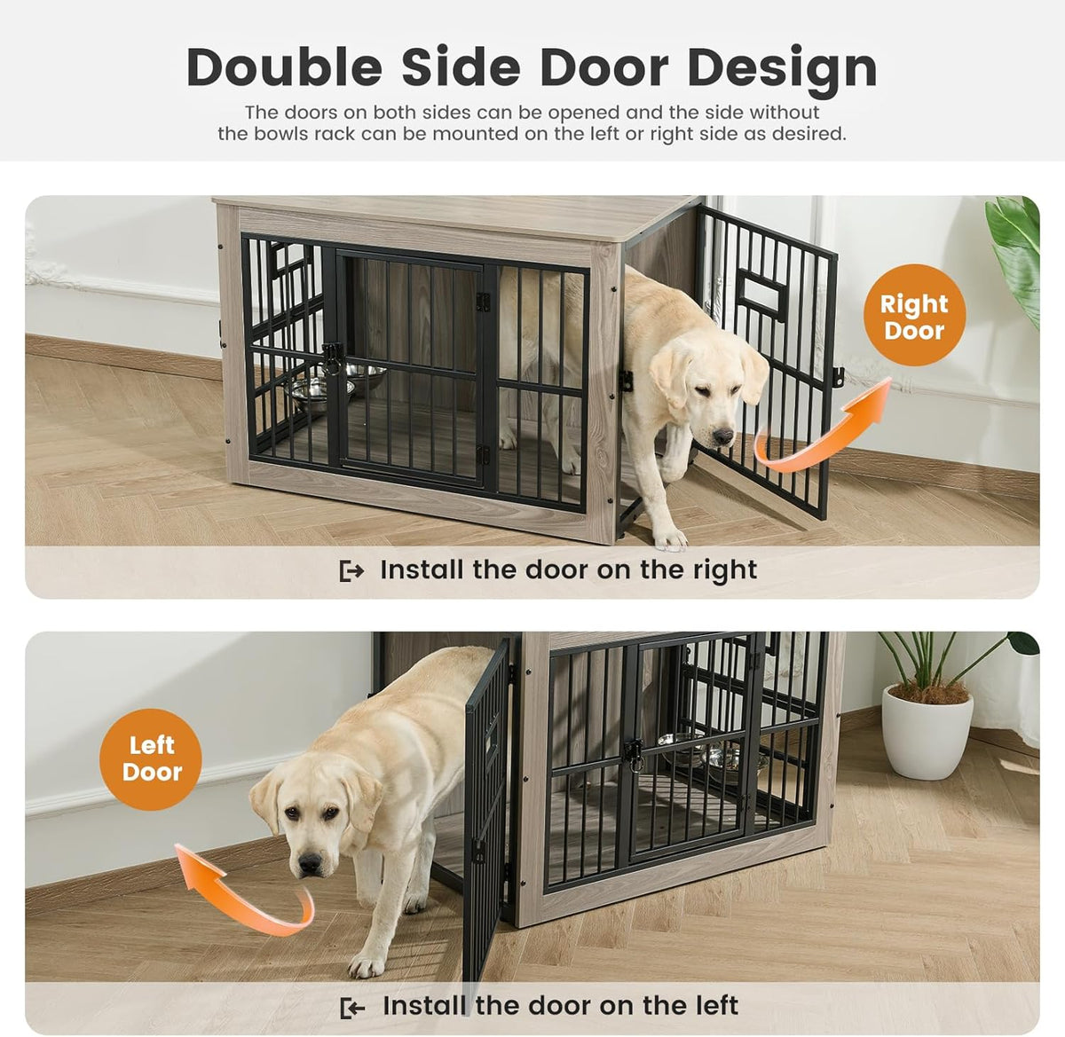 Gardner Pet Dog Crate Furniture for Small Dog, 27.2 Inches Dog Kennel Indoor, Wooden Dog Cage End