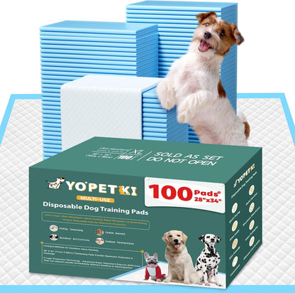 100 Count Extra Large Dog Pee Pads 28" x 34", Super Absorbent X-Large Puppy Pads Disposable