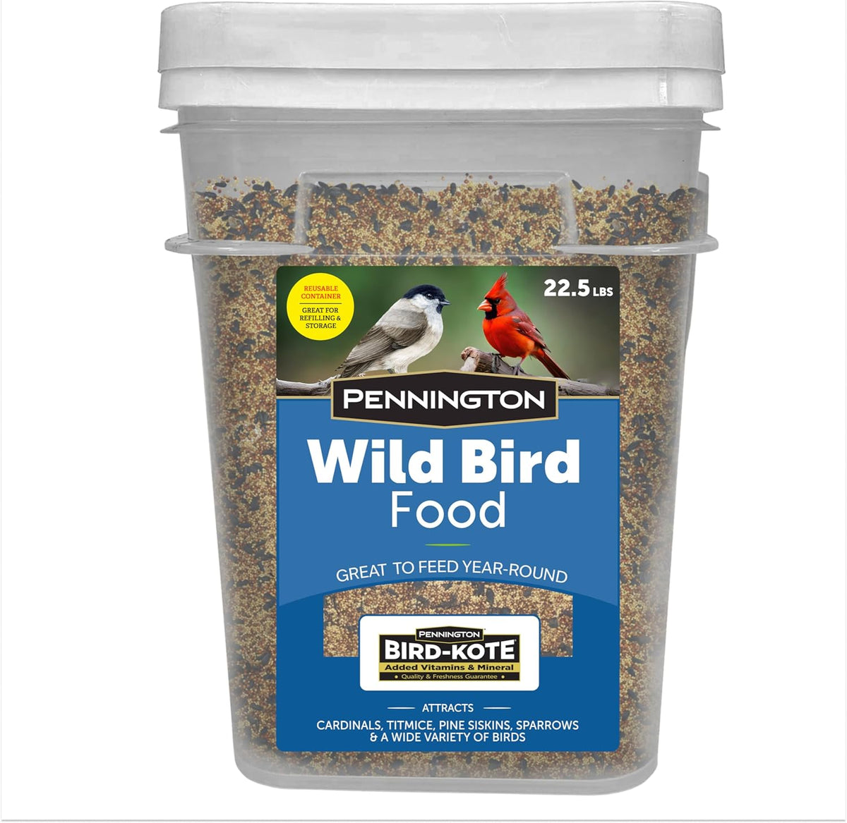 Pennington Wild Bird Food, Wild Bird Seed for Outside Feeders, Great to Feed Year-Round, 22.5-lb.