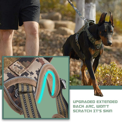 BUMBIN Tactical Dog Harness for Large Dogs No Pull, Famous TIK Tok No Pull Dog Harness, Fit Smart