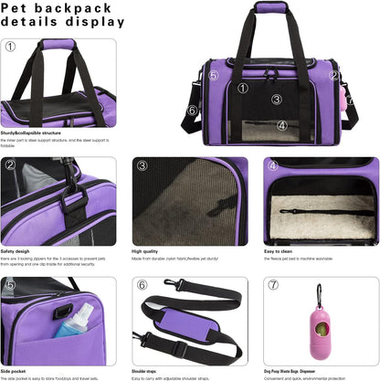 Cat Carrier Dog Carrier Pet Carrier Cat Bags for Small Medium Cats Dogs Puppies of 15 Lbs,of