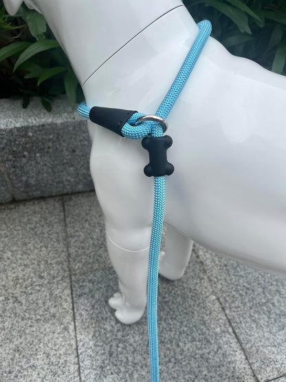 Slip Lead Dog Leash，Strong Nylon Rope Leash and Padded Handle,No Pull Outdoor Walking Training Lead