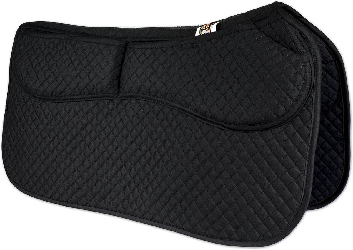 ECP Equine Comfort Products Thermoregulating Western Saddle Pad, Machine Washable Contoured Fit