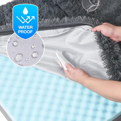 EHEYCIGA Foldable Human Dog Bed, Orthopedic Memory Foam Human Sized Dog Bed, Waterproof Pet Bed for