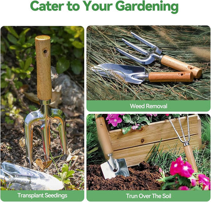 Garden Tools 9-Piece Heavy Duty Gardening Hand Tools with Fashion and Durable Garden Tools