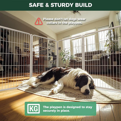 FXW Homeplus Unleashed Indoor Dog Playpen - Stress-Free and Safe Play, Heavy Duty 40 Inch 8 Wire