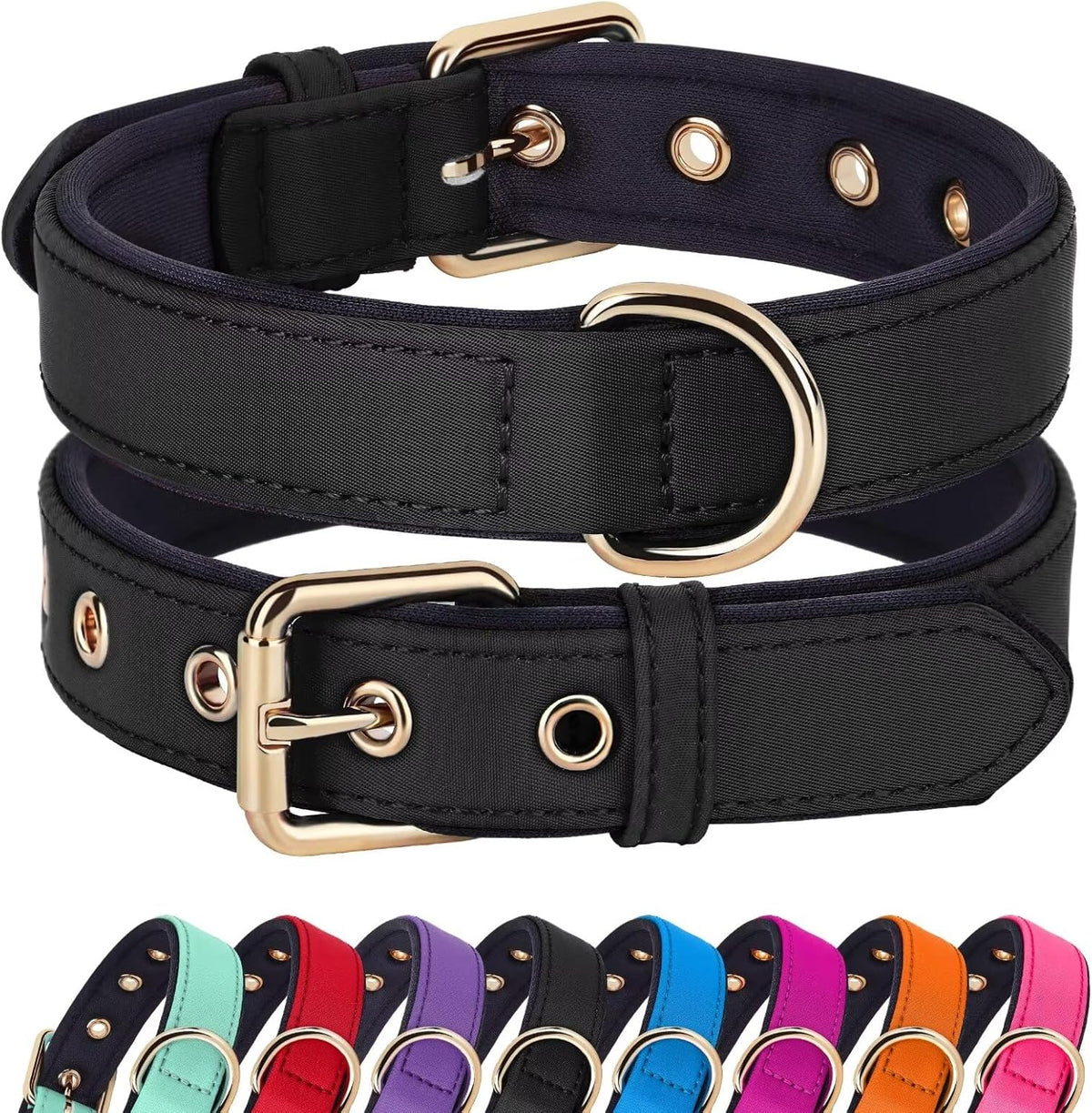 Didog Soft Padded Dog Collars for Small Dogs, Lightweight and Breathable Dog Collar with Metal