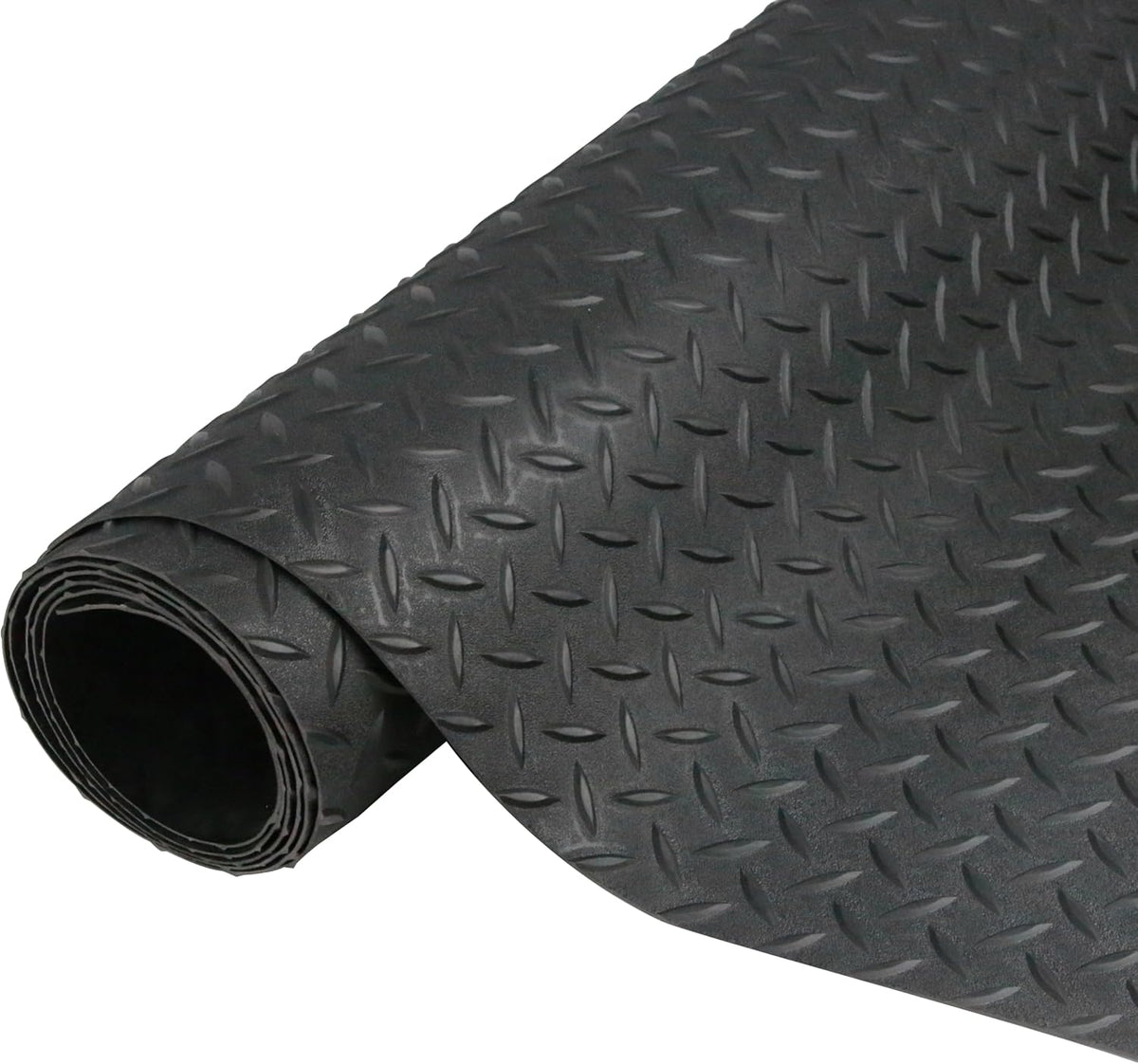 7.5 x 17 FT Garage Floor Mat,2.5 mm Thickness Diamond PVC Garage Flooring Roll, Anti-Slip Shop