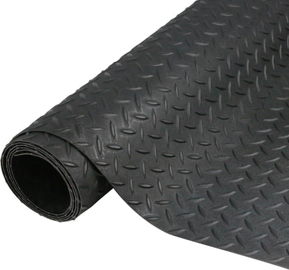 7.5 x 17 FT Garage Floor Mat,2.5 mm Thickness Diamond PVC Garage Flooring Roll, Anti-Slip Shop