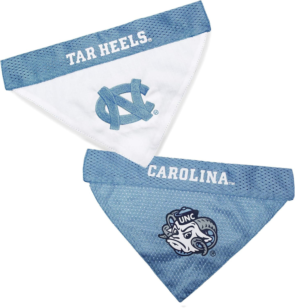 Pets First NCAA Reversible Bandana. North Carolina Tar Heels Sports Fan Pet Bandana Small/Medium
