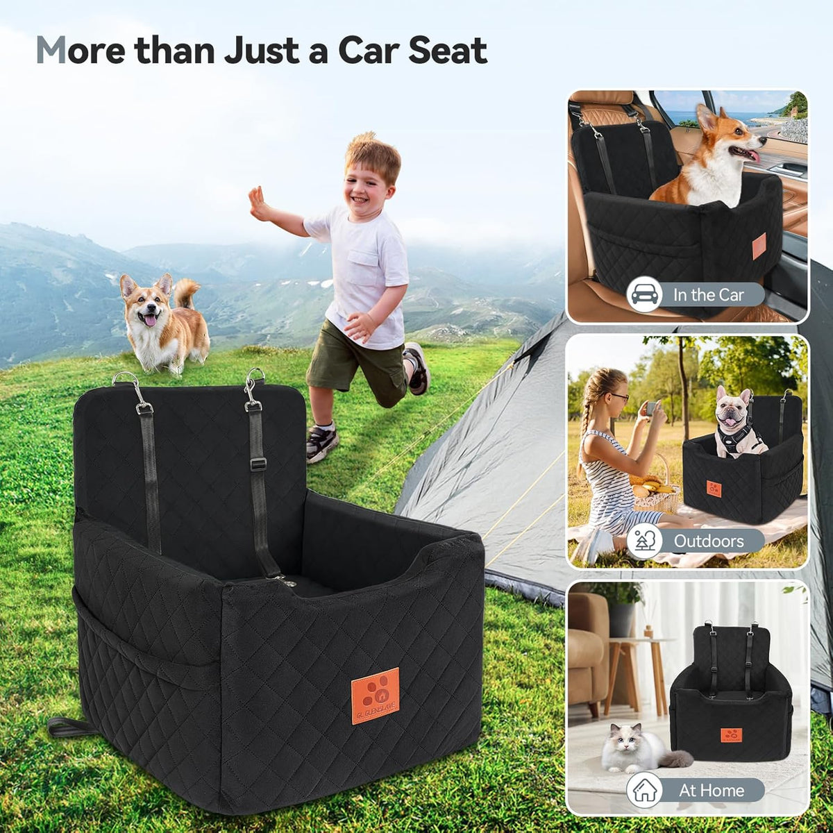 Dog Car Seat for Small/Medium Dogs Under 35lbs,Memory Foam Dog Booster Seats,Detachable and