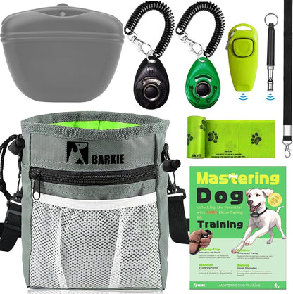BARKIE Dog Training Kit - Treat Pouch, Pet Training Fanny Pack, 2 Puppy Training Clickers