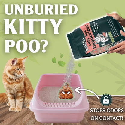 Sprinkle & Sweep Litter Box Deodorizer - Cat Litter Deodorizer Non Toxic and Safe for Kittens
