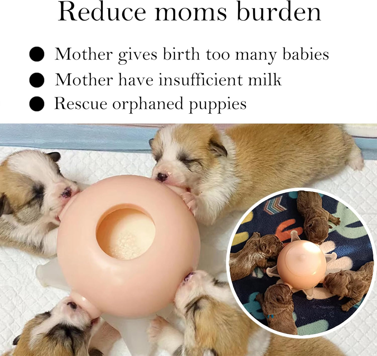 Puppy Milk Feeder Nursing Station feeders for Multiple Puppies Milk replacer Dongdong pet L