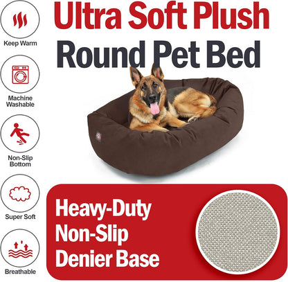Majestic Pet 52 Inch Suede Shredded Memory Foam Mix Calming Extra Large Dog Bed Washable 52 x 35 x