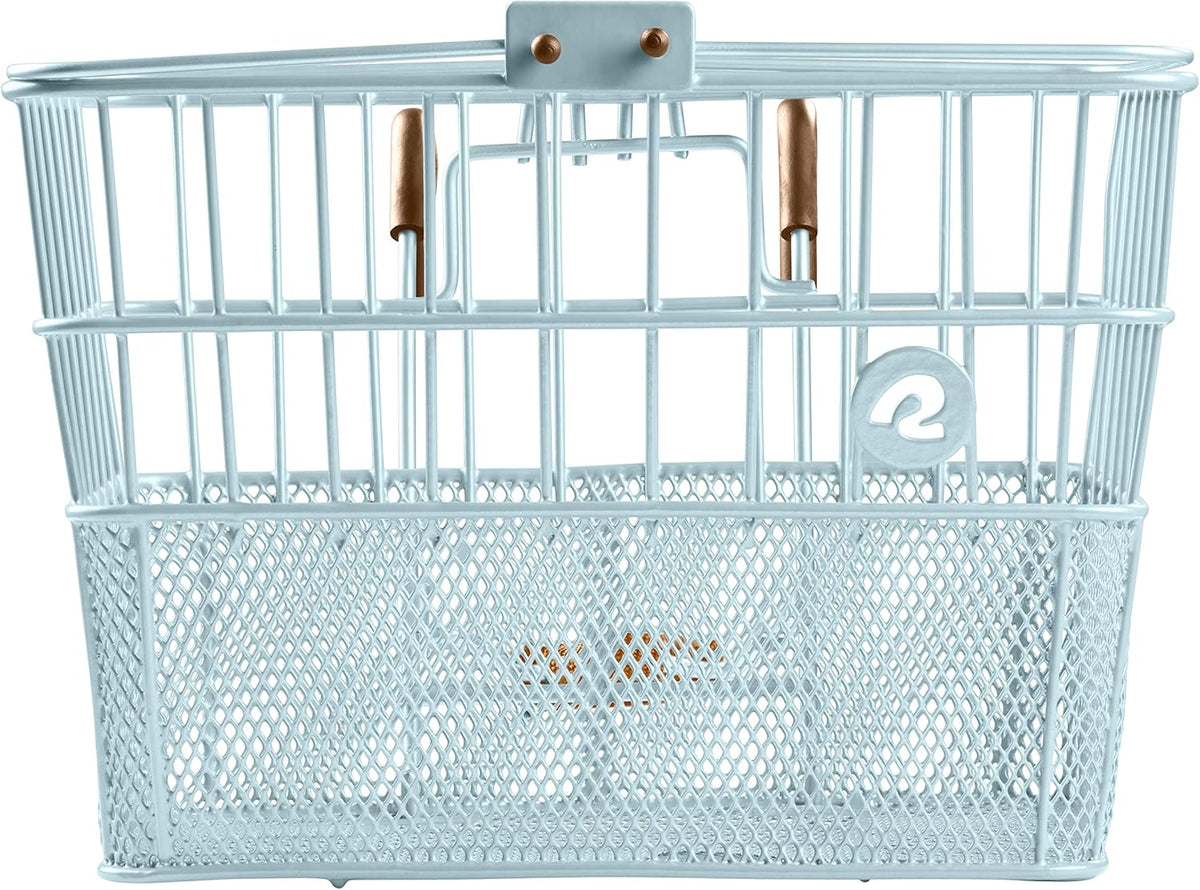 Retrospec Apollo Detachable Front Bike Basket Steel Half-Mesh with Integrated Detachable Hooks and
