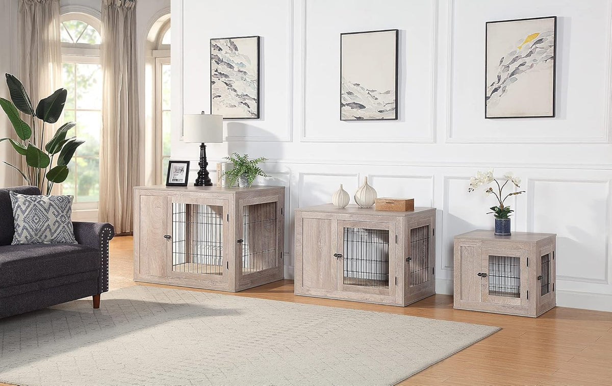 unipaws 41 Inch Furniture Style Dog Crate for Medium Large Dogs, Indoor Aesthetic Dog Stuff Kennel