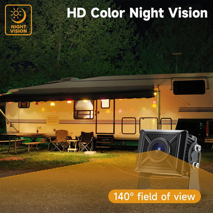 AHD1080P Wired Backup Camera with 7'' Touch Screen Monitor, Rear View Camera System for