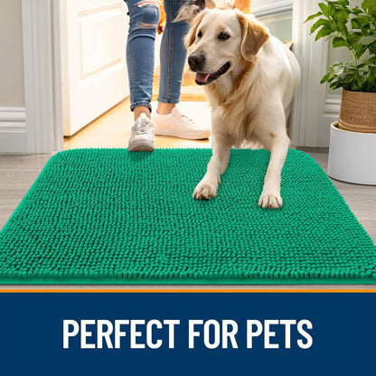 OLANLY Dog Door Mat for Muddy Paws 24x16, Absorbs Moisture and Dirt, Absorbent Non-Slip Washable