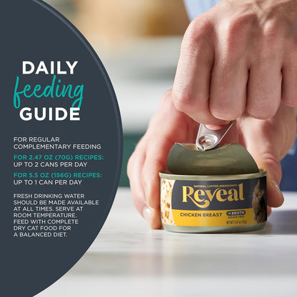 Reveal Natural Wet Cat Food, 12 Count, Grain Free, Limited Ingredient Canned Food for Cats, Fish