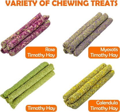 Sofier Timothy Hay Treats Rabbit Toys Bunny Toys Guinea Pig Hamster Natural Chews for Teeth