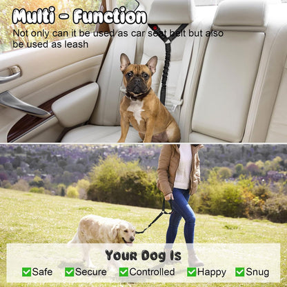 BWOGUE Pet Dog Cat Seat Belts, Car Headrest Restraint Adjustable Safety Leads Vehicle Seatbelt