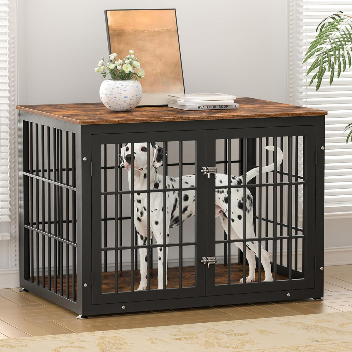 42 Inch Heavy Duty Dog Crate Furniture for Large and Medium Dogs, Decorative Pet House End Table