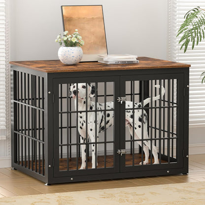 42 Inch Heavy Duty Dog Crate Furniture for Large and Medium Dogs, Decorative Pet House End Table