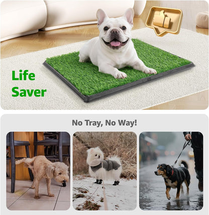 Dog Grass Pet Loo Indoor/Outdoor Portable Potty, Dog Litter Box, Artificial Grass Patch Bathroom