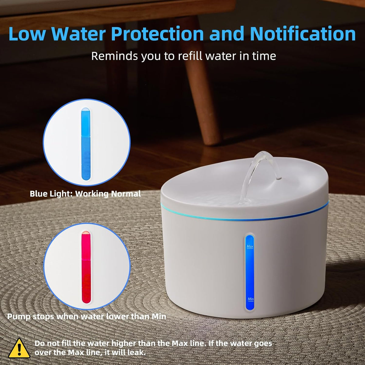 DOGNESS D06 Cat Water Fountain with Filter, Keep Water Fresh Automatic 3.2L Large Capacity Ultra