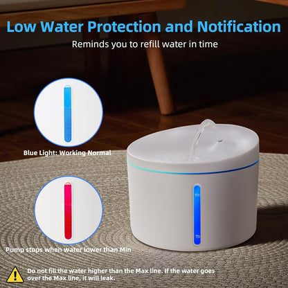 DOGNESS D06 Cat Water Fountain with Filter, Keep Water Fresh Automatic 3.2L Large Capacity Ultra