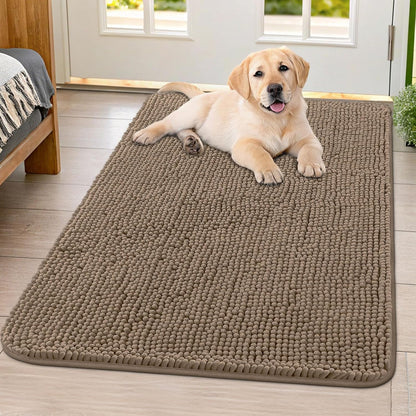 Smiry Dog Door Mat for Muddy Paws 40x32, Absorbs Moisture and Dirt Doormat, Non-Slip Washable Quick