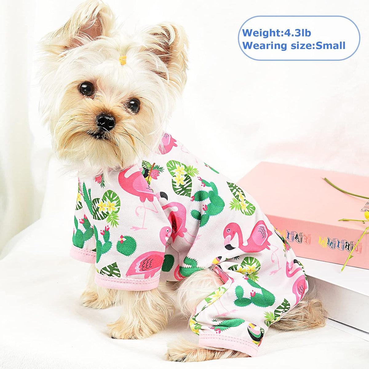 Dog Pajamas Pjs Summer Dog Clothes for Small Dogs Girl - Boy - Medium Size Dogs, Soft Stretchy