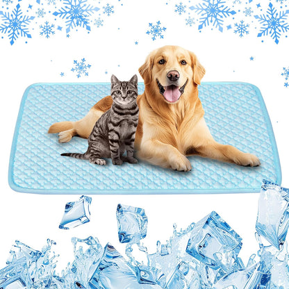 Pet Cooling Mat for Dogs & Cats - Washable Dog Cooling Mat Portable Pet Cool Pads Blanket for