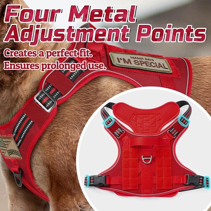 rabbitgoo Tactical Dog Harness for Small Dogs, No Pull Military Service Vest with Handle & Molle