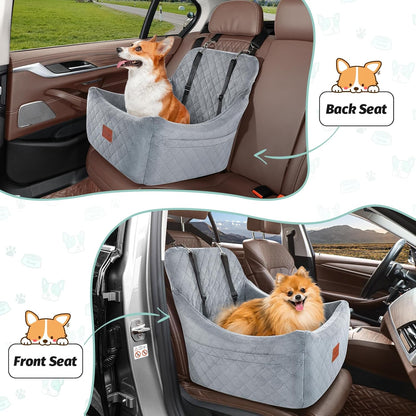 Dog Car Seat for Medium Dogs Up to 35lbs,Fully Detachable and Washable,Easy to Install with