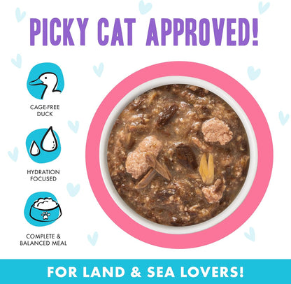 Weruva B.F.F. OMG - Best Feline Friend Oh My Gravy!, Date Nite! with Duck & Salmon in Gravy Cat