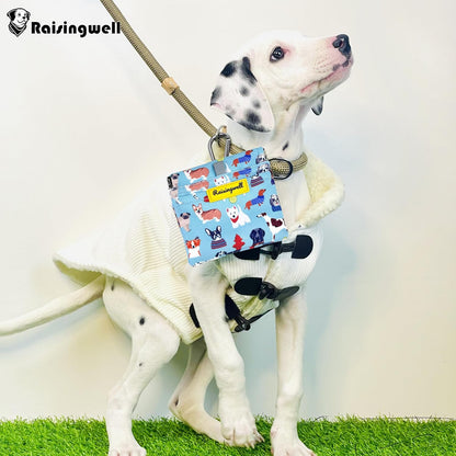 Dog Treat Pouch,Cotton Pocket Sized Training Holder, Hand Free Walking Funny Bag with Carabiner