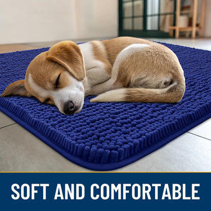 Smiry Dog Door Mat for Muddy Paws 47x24, Absorbs Moisture and Dirt Doormat, Non-Slip Washable Quick