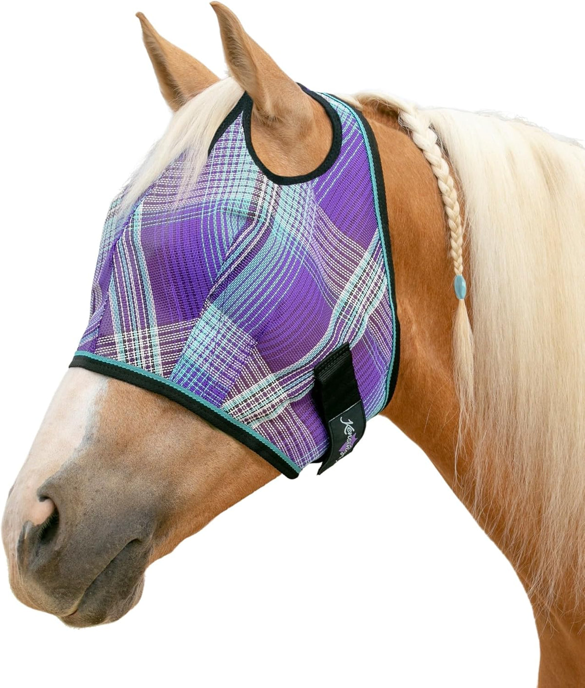 Kensington UV Horse Fly Mask with Web Trim - Protective Mask with Dual Ear Opening & Forelock