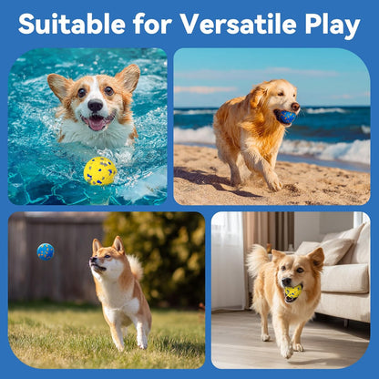 Indestructible Dog Ball Toy, Durable Dog Tennis Balls for Aggressive Chewers, High Bounce &