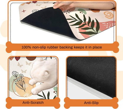 Pet Feeding Mat for Floors Waterproof Dog Mat for Food and Water Absorbent Quick Dry Non Slip mat