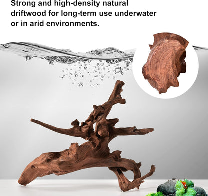 majoywoo Natural Small Driftwood for Aquarium Decor Reptile Decor, Assorted Driftwood Branch 2-4.5"